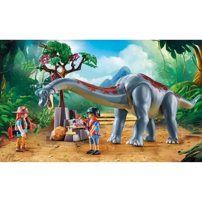 PLAYMOBIL 71819 Brachiosaure, explorateurs, aéroglisseur-2