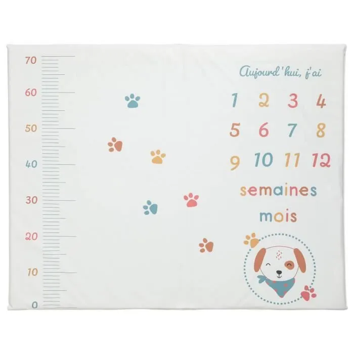 Tapis de jeu Toutou - Tapis de parc 72x92 cm - Tapis d'éveil imperméable-0