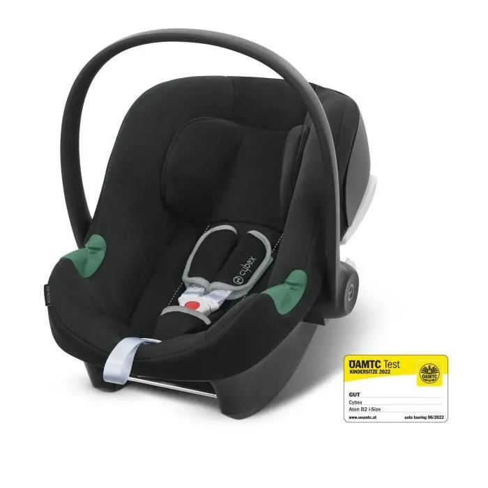 CYBEX Pack Poussette Trio EOS BLACK Moon Black : Poussette convertible 2en1 + Siège auto Aton B2 i-size + Hamac convertible Nacelle-2