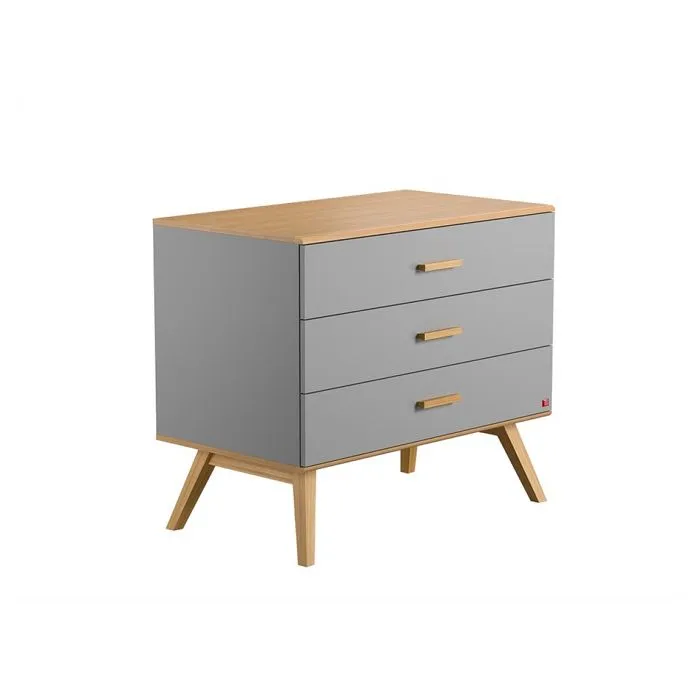 Commode Nautis gris clair/bois-0