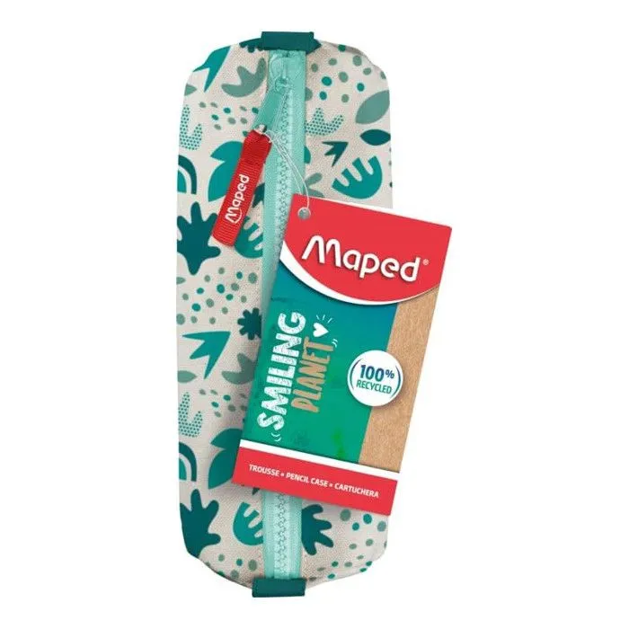 Trousse scolaire - MAPED - Smiling Planet - Tissu 100% recyclé - 22 cm - Mixte-1