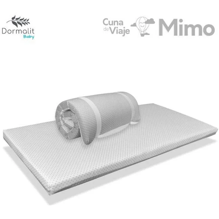 Matelas Voyage BÉBÉ MIMO 120X60 GRIS Épaisseur 5 CM - Déhoussable , lavable, facile à transporter LIT PARAPLUIE-0