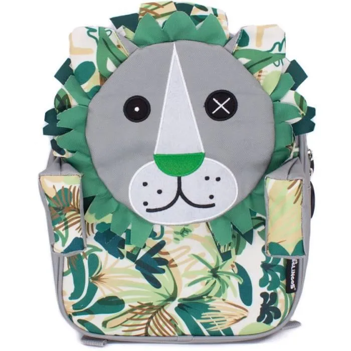 LES DEGLINGOS Petit Sac à Dos Nylon 32 cm Jelekros Le Lion Enfant-0