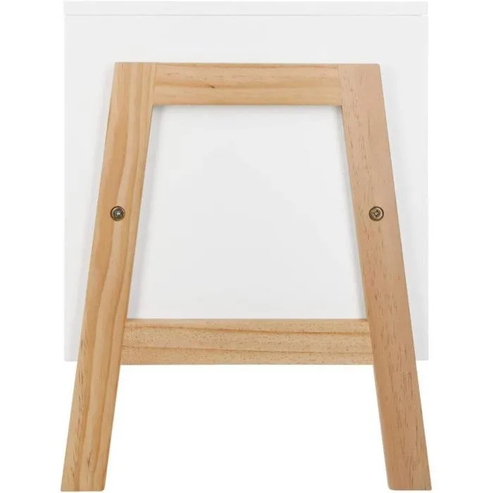 ATMOSPHERA FOR KIDS Casier de rangement en bois pour enfant - Blanc et gris-2