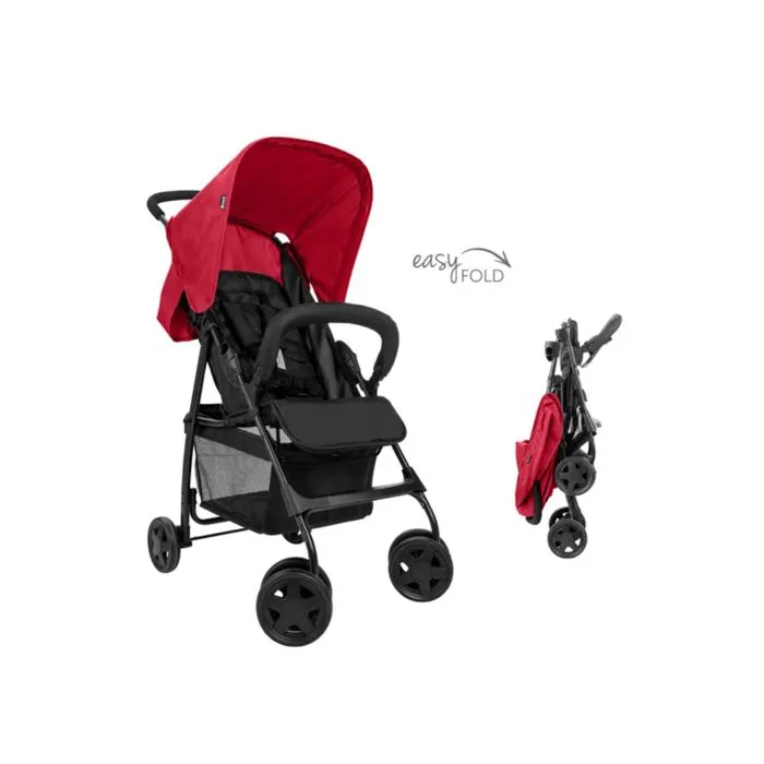 Poussette canne sport légère HAUCK - Rouge - Pliage compacte - Avec panier - Jusqu'à 18kg-3