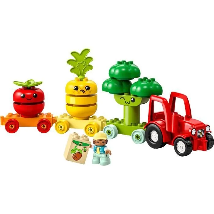 LEGO® DUPLO My First 10982 Le Tracteur des Fruits et Légumes, Jouet à Empiler et à Trier-1