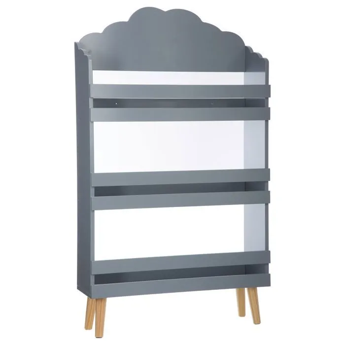Atmosphera Kids - Bibliothèque enfant Nuage - 58 x H. 100 cm - Gris-0