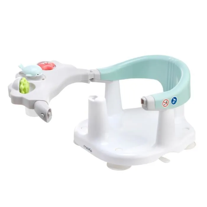 Anneau de bain bébé blanc - MAÏKA - Dès 6 mois - Jouets intégrés - Confortable - Stabilité-1