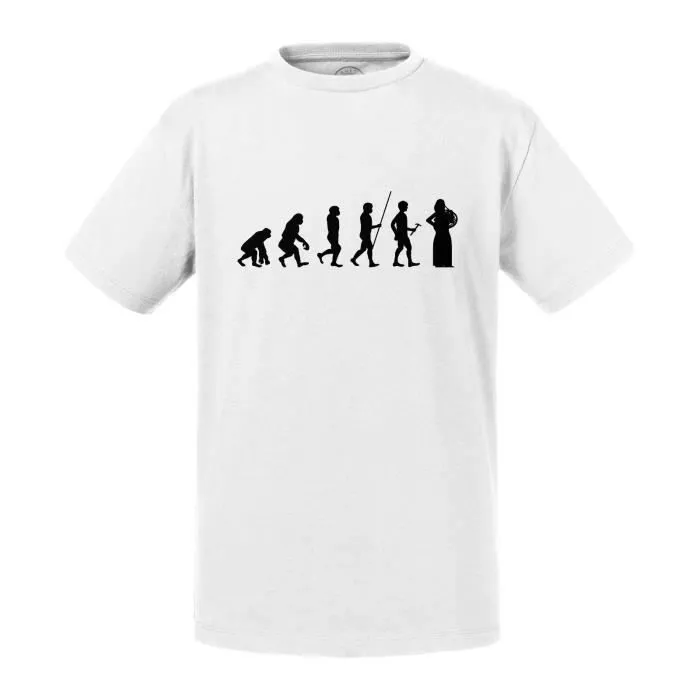 T-shirt Enfant Blanc Evolution Cor Français Musique Instrument Musicien-0