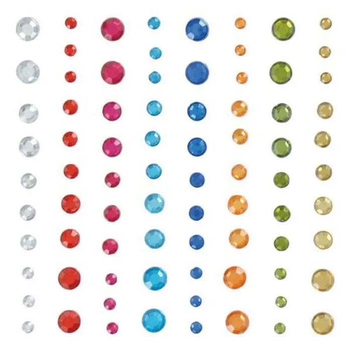160 perles autocollantes diamants multicolores-0