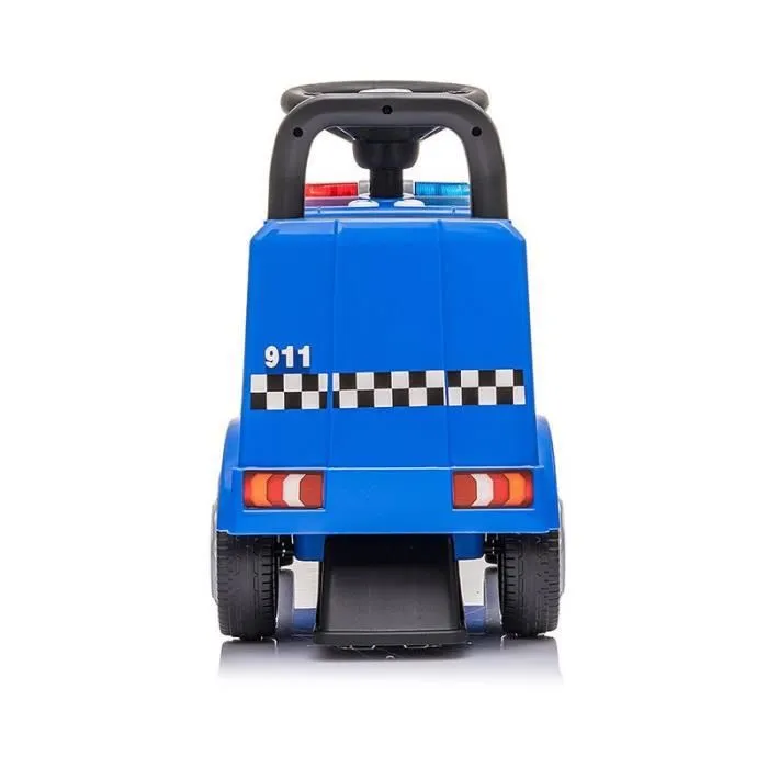 Porteur Mercedes Antos Police Truck pour enfant - Milly Mally - Bleu - Jouet en plastique avec 4 roues-1