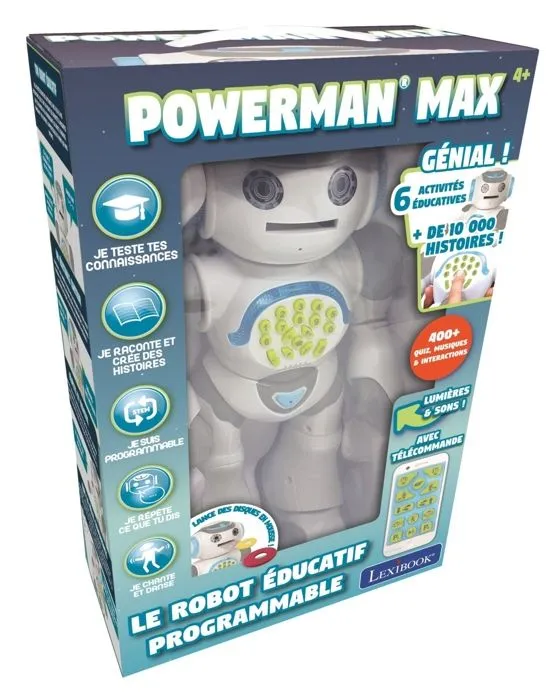 POWERMAN® MAX  Mon Robot Ludo-Éducatif avec Fabrique à Histoires  et Télécommande (Français)-3