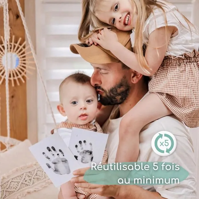 3 Kits d'empreintes pour mains et pieds de bébé-2
