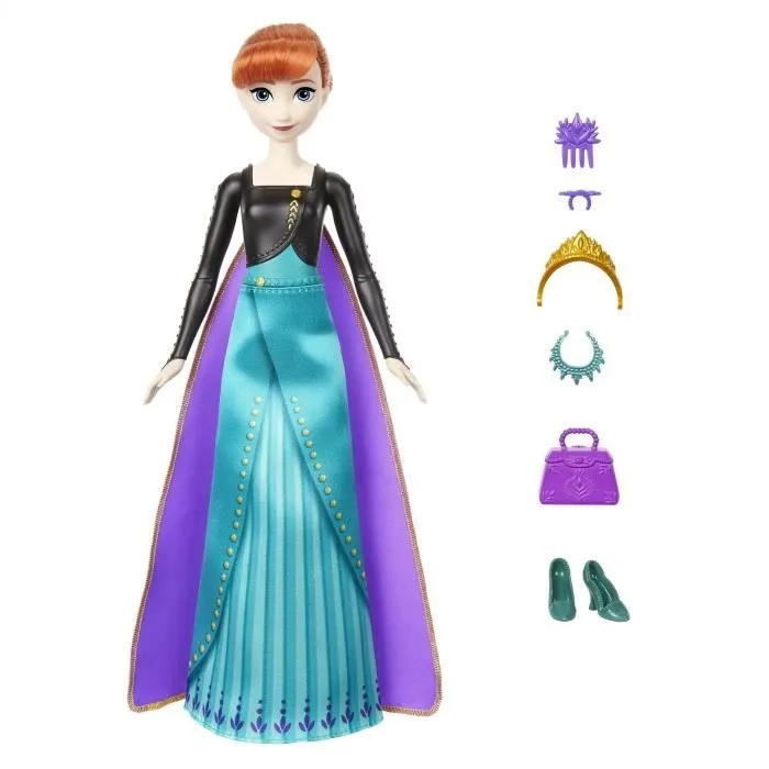 Spin & Reveal La Reine des Neiges-Anna- Mattel Poupée Surprise Disney HXD27-1