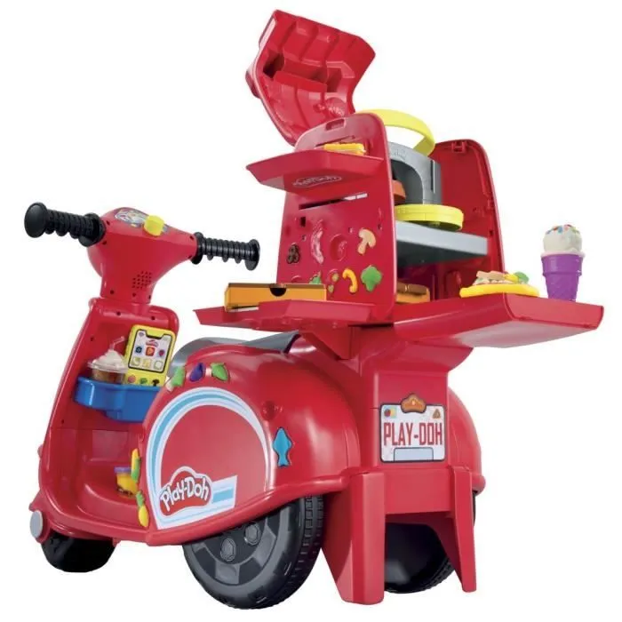 Play-Doh Mon scooter à pizzas, jouets de loisirs créatifs avec pâte à modeler pour enfants-2