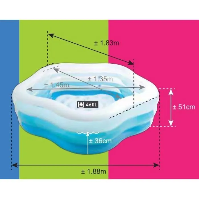 Piscine Forme Etoile 185 x 180 cm - Intex-2