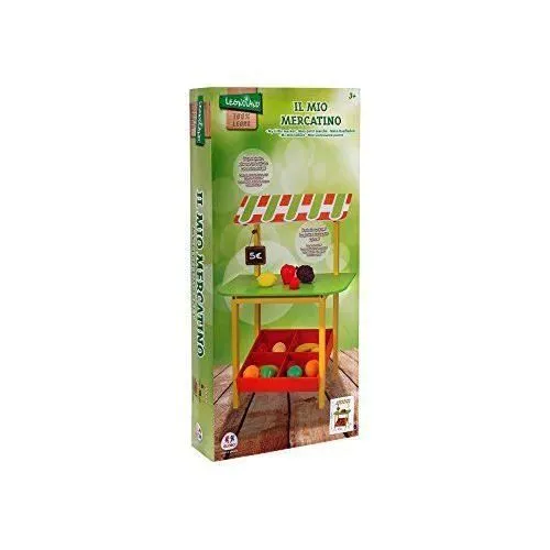 Globo Globo - 37451 - JEUX/JOUETS - TABLEAU ENFANT - Jouets -3745160x 78x 30cm legnoland Fruits marché Jouet en bois avec tableau-0