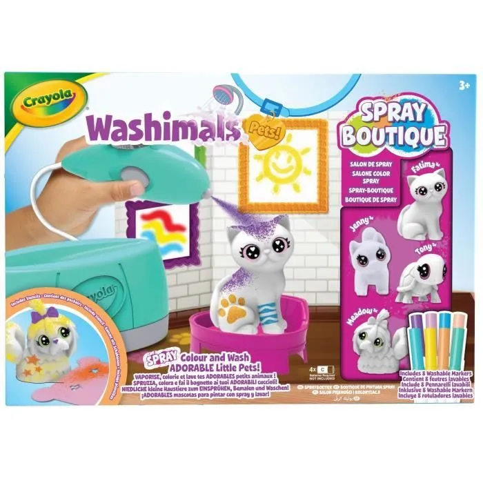 Coloriage - CRAYOLA - Washimals Spray Boutique - Vaporise et colore tes animaux! Dès 3 ans-1