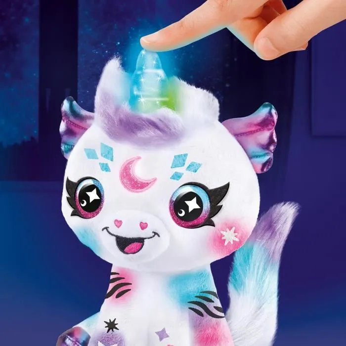 Canal Toys - Airbrush Plush - Peluche Licorne Cosmique à personnaliser avec corne lumineuse - AIR 028-3