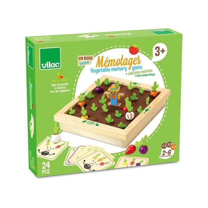 Jeu de mémoire Jour de récolte - Vilac - Mémotager - Enfant - Rouge - 3 ans et plus-4