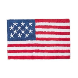 Tapis de bain teufté drapeau USA 100% Coton-0