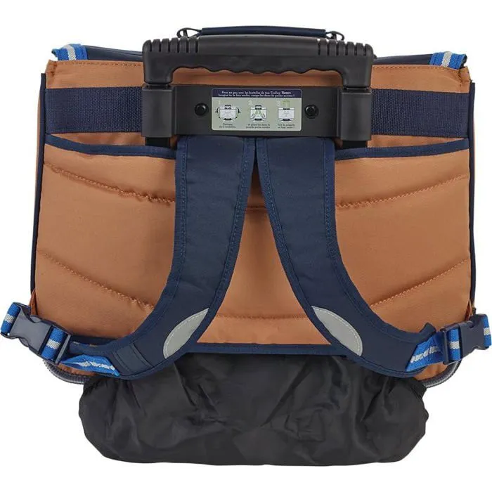 Cartable Tann's - T3CL-TCA41-BL1 - Trolley 38 cm Les Fantaisies Loan Bleu marine/Camel-2