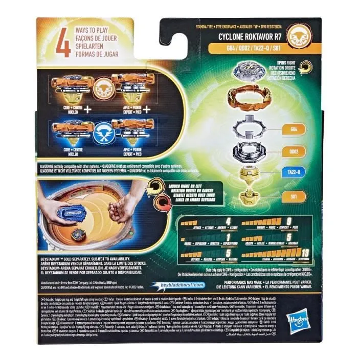 Toupie BEYBLADE QuadDrive Cyclone Fury avec lanceur à corde-3