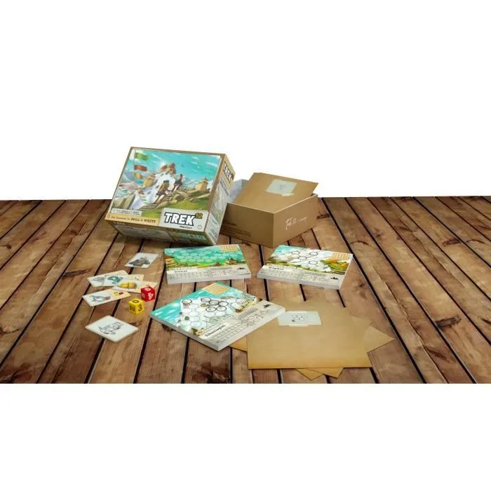 Jeu de société Trek 12 - LUDI'BOIS - Cartographiez les Zones et posez des Chemins de Corde-2