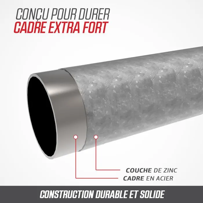 Trampoline BERG Champion + Filet séc. InGround Ovale 350x250 Gris anthr.-4