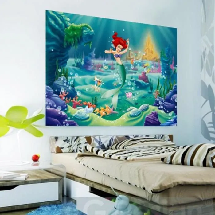 Poster XXL Disney La Petite Sirène Qualité numérique Collection 100% licence Disney Ariel : La Petite Sirène Donnez à votre enfant-1