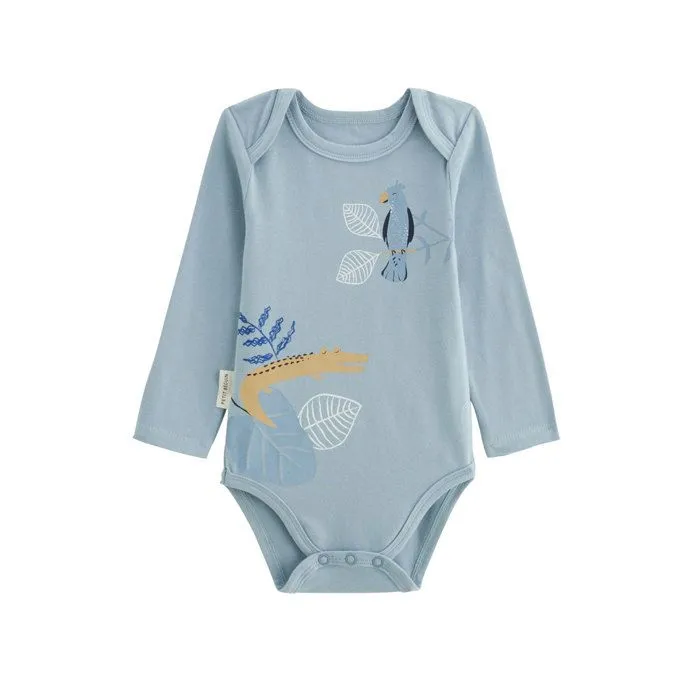 Lot de 2 bodies bébé - Félintrépide - Bleu - Manches longues - Imprimé félin - STANDARD 100 by OEKO-TEX®-4