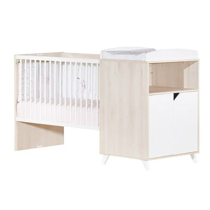 Lit Combiné 120x60 évolutif en 90x190 en bois-1
