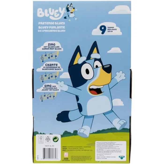 Peluche parlante - BLUEY - Bluey - 33 cm - Voix officielle - Musique du générique-4