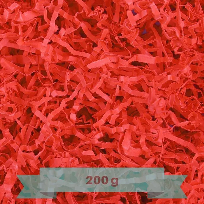 Papier Déchiqueté - Creative Deco - 200g - Rouge - Emballage Cadeau - Remplissage Boîte-0