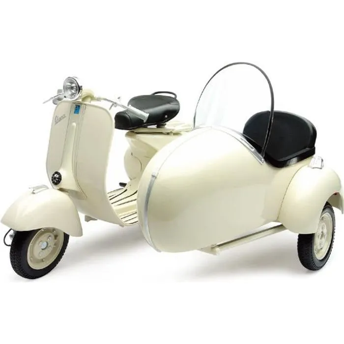 Jouet miniature - NEWRAY - Vespa 150 VLIT Side Car - Blanc - 8 ans - Intérieur-0