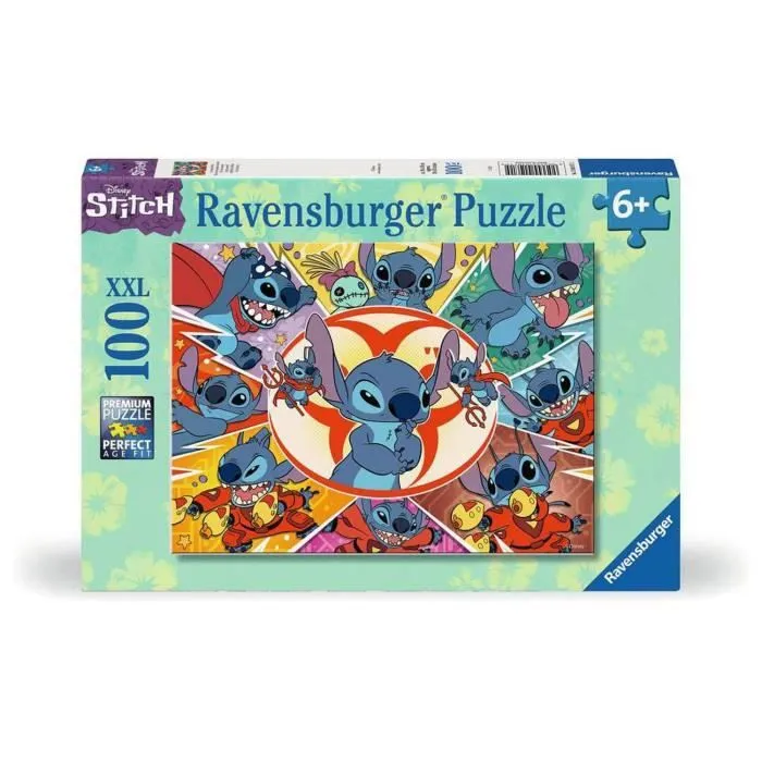 Puzzle 100 pièces XXL - RAVENSBURGER - Dans mon propre univers Stitch Disney - Enfant - Dessins animés et BD-0