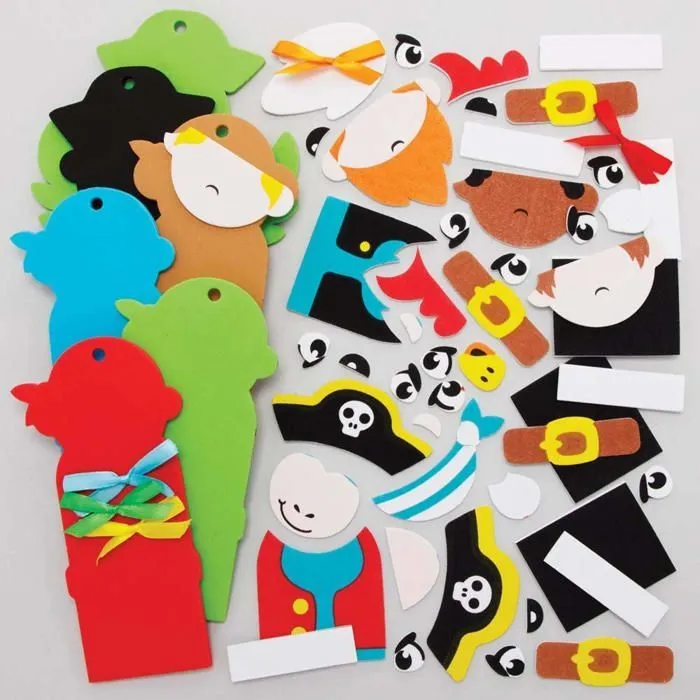 Baker ross - FE317 - Marque Pages motif Pirate - Lot de 6, Loisirs Creatifs pour les Enfants ()-1