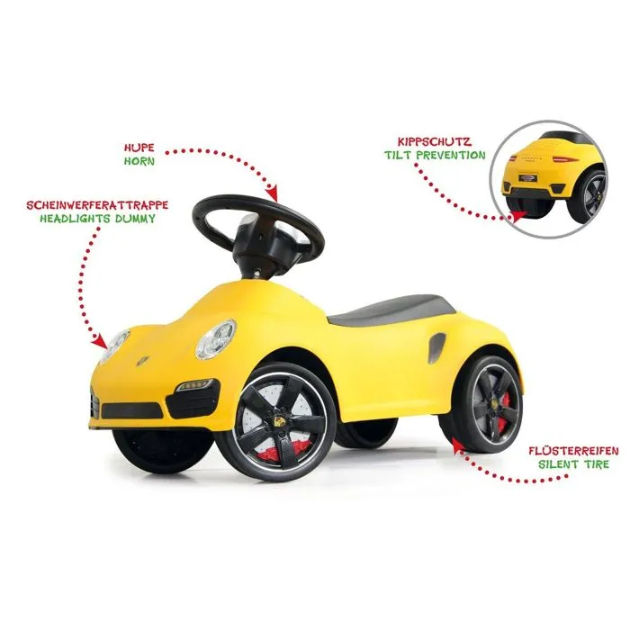 Porteur Porsche 911 Jaune pour bébé dès 1 an - Jamara-Kids - Siège rabaissé et protection antichute-2