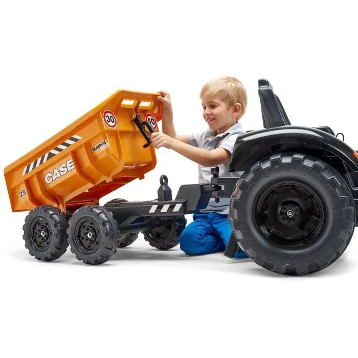 Tractopelle à pédales - FALK - Case CE - Dès 3 ans - 100% Fabriqué en France - 50% de plastique recyclé-3