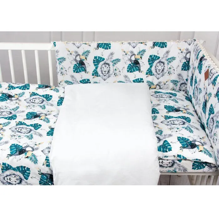 Parure de lit bébé en coton - SAVANA - 90x120 cm - Bleu - SEVIRA KIDS-1