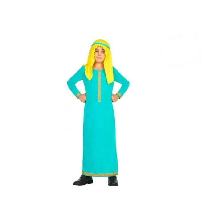 Déguisement cheikh - AC-DÉCO - Pour enfant de 3-4 ans - Robe turquoise et voile - Polyester-0