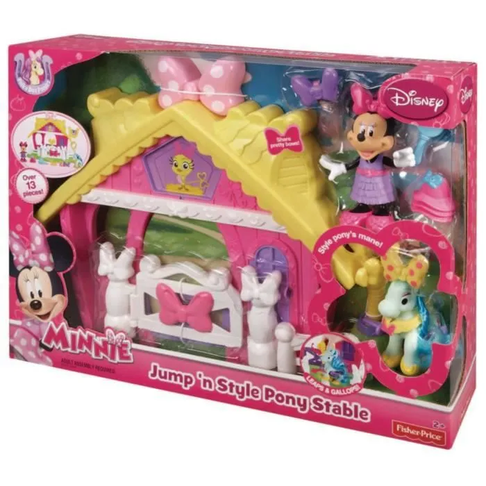 Ecurie Minnie - Fisher-Price - Avec figurine Minnie, poney et accessoires - Pour fille à partir de 2 ans-2