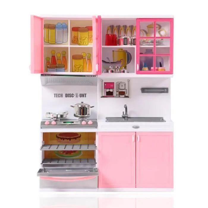TD® Fille jouer maison cuisine cuisine combinaison jouets haut de gamme enfants simulation cuisine vaisselle ensemble-0
