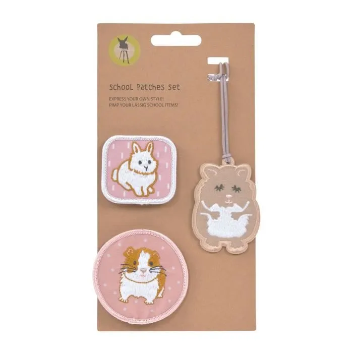Patches cartable - Lässig - Set 3 pièces - Rose - Polyester - Mixte-0