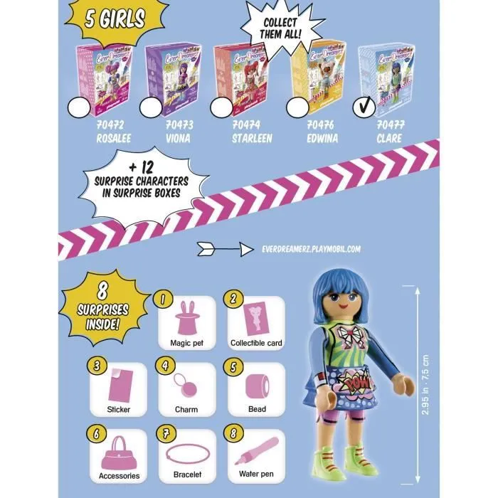 PLAYMOBIL 70477 - Everdreamerz - Clare "Le Monde de la BD"-2