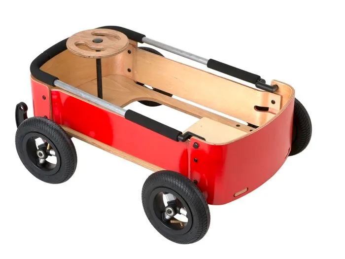 Chariot en bois Wagon Wishbone 3 en 1 - WISHBONE - Pour enfants de 12 mois et plus - Rouge, marron et noir-2