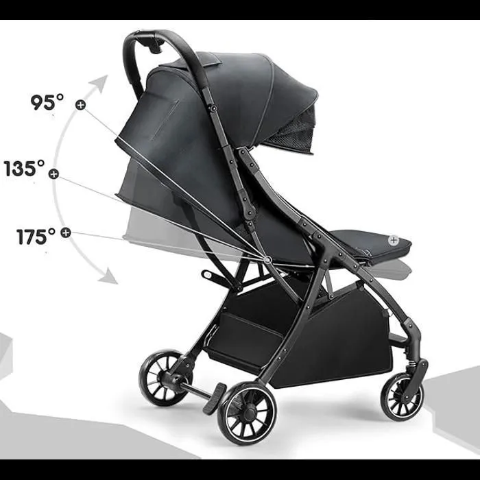 Poussette canne Okto gris : De la naissance à 4 ans Ultra compacte-3