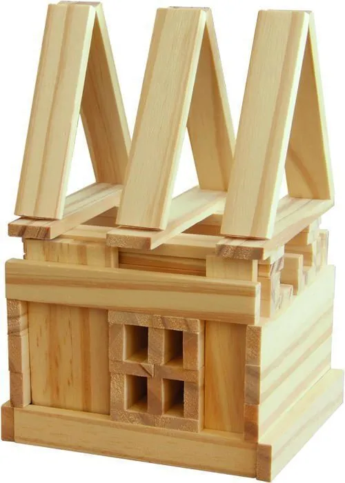 Jeu de construction - Milliwood - 75 éléments - Bois naturel - Jouet éducatif - Mixte-2
