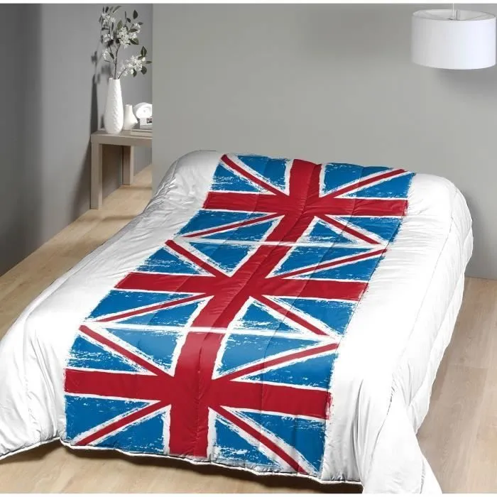 Couette tempérée imprimée Drapeau Londres - 2 personnes 220 x 240 - MI SAISON - MORTREUX-0