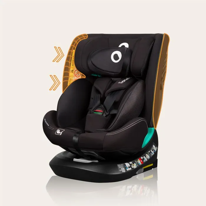 Siège-auto évolutif LIONELO Bastiaan One i-Size - Base pivotante 360° - 40-150 cm - 0 -36 kg - ISOFIX - Groupe 0+/1/2/3 - Noir-4